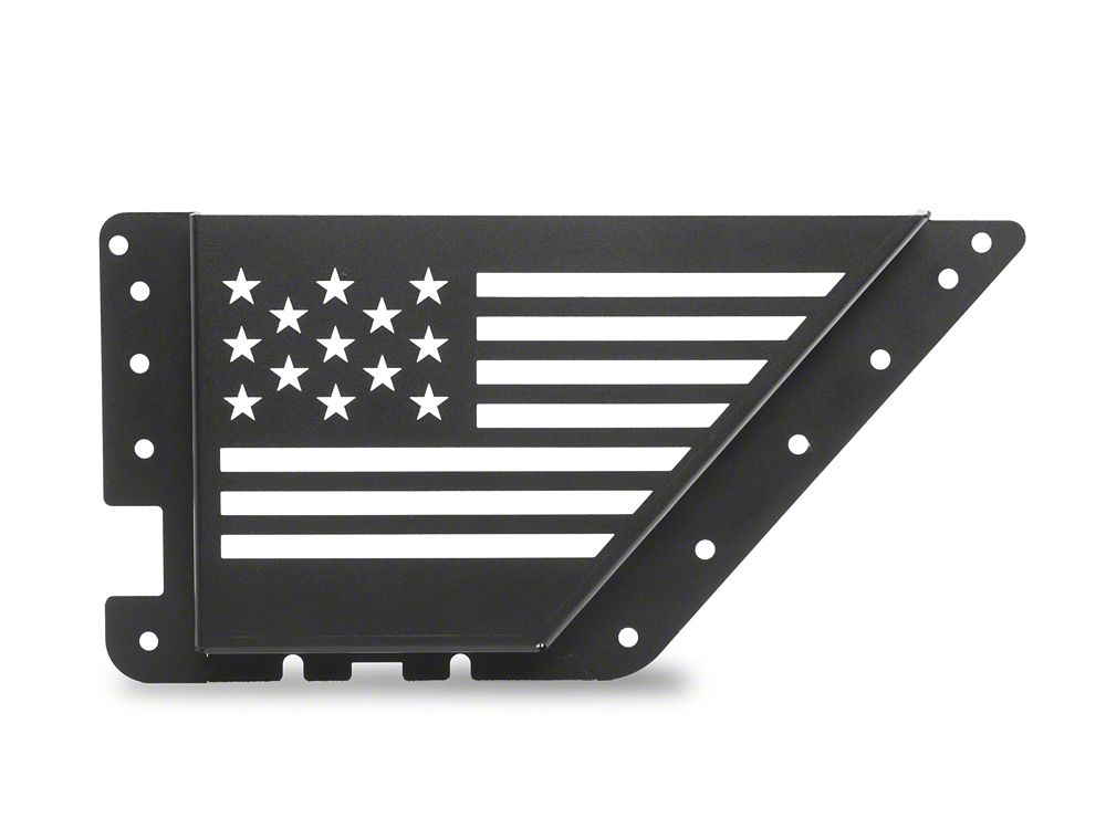 RedRock Aluminum Front Door Storage Panel with Flag Cutout (21-25 Bronco)