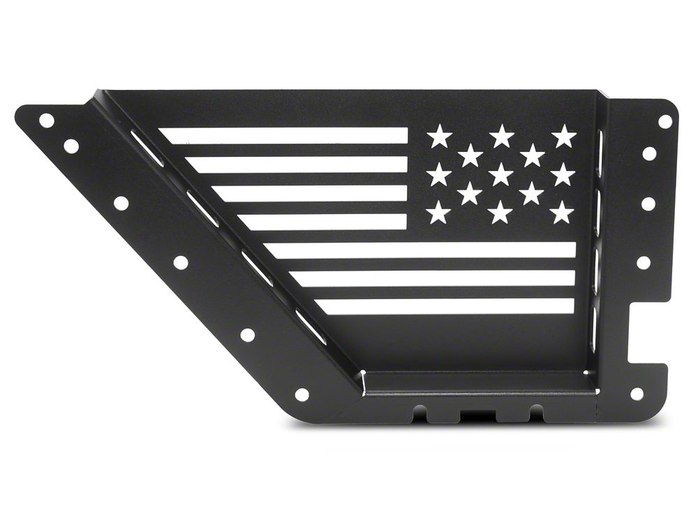 RedRock Aluminum Front Door Storage Panel with Flag Cutout (21-25 Bronco)