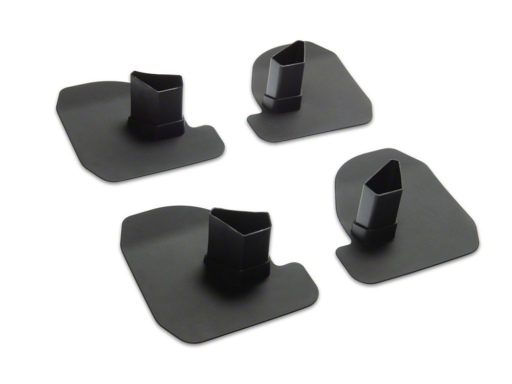 RedRock Mud Flaps; Front and Rear (21-25 Bronco 4-Door w/ OEM Rock Rails & w/o Sasquatch Package, Excluding Raptor)