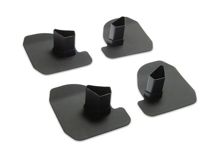 RedRock Mud Flaps; Front and Rear (21-25 Bronco 4-Door w/ OEM Rock Rails & w/o Sasquatch Package, Excluding Raptor)