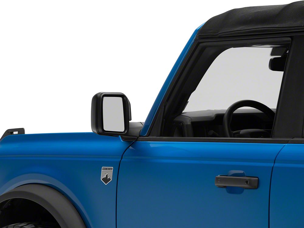 RedRock Side Mirror Cover Trim; Matte Black (21-25 Bronco)