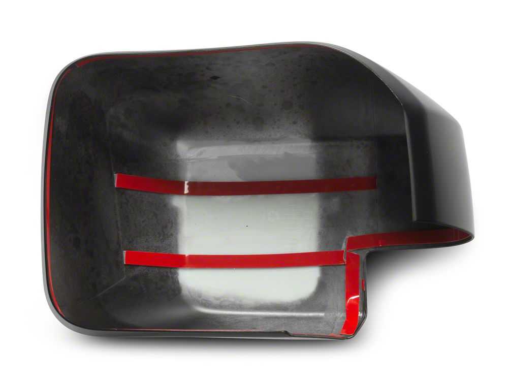 RedRock Side Mirror Cover Trim; Matte Black (21-25 Bronco)