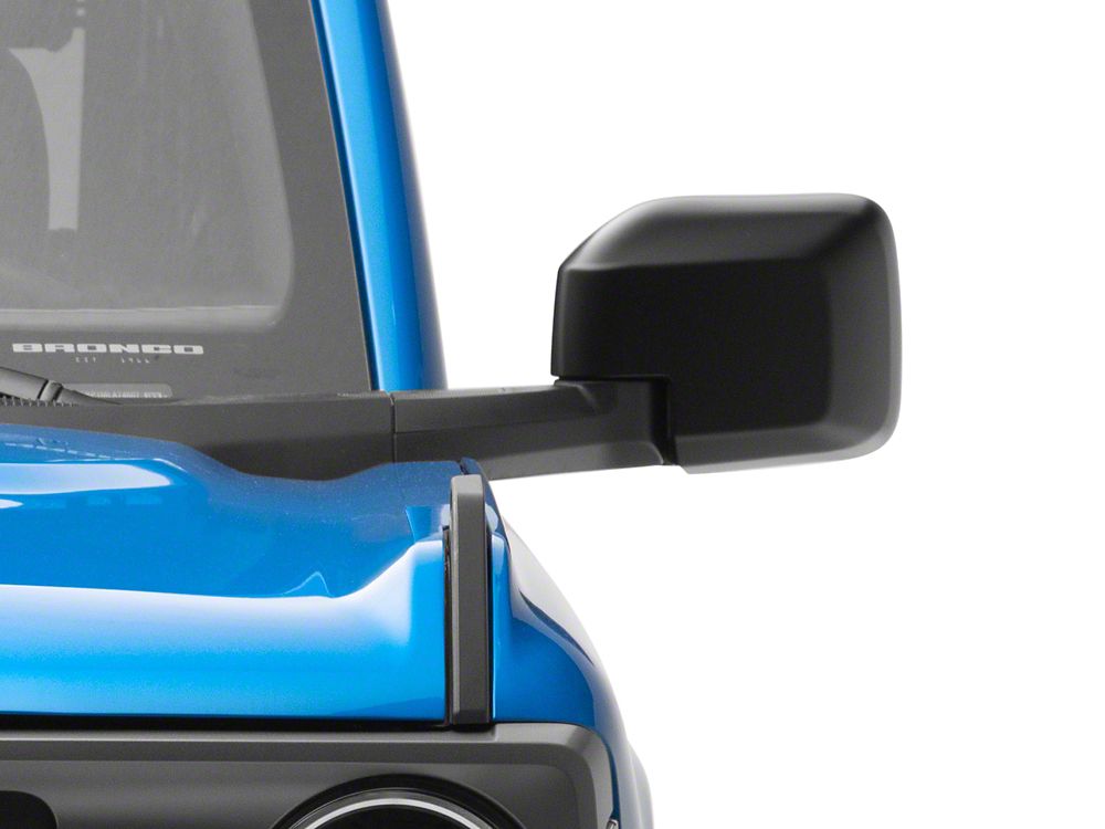 RedRock Side Mirror Cover Trim; Matte Black (21-25 Bronco)