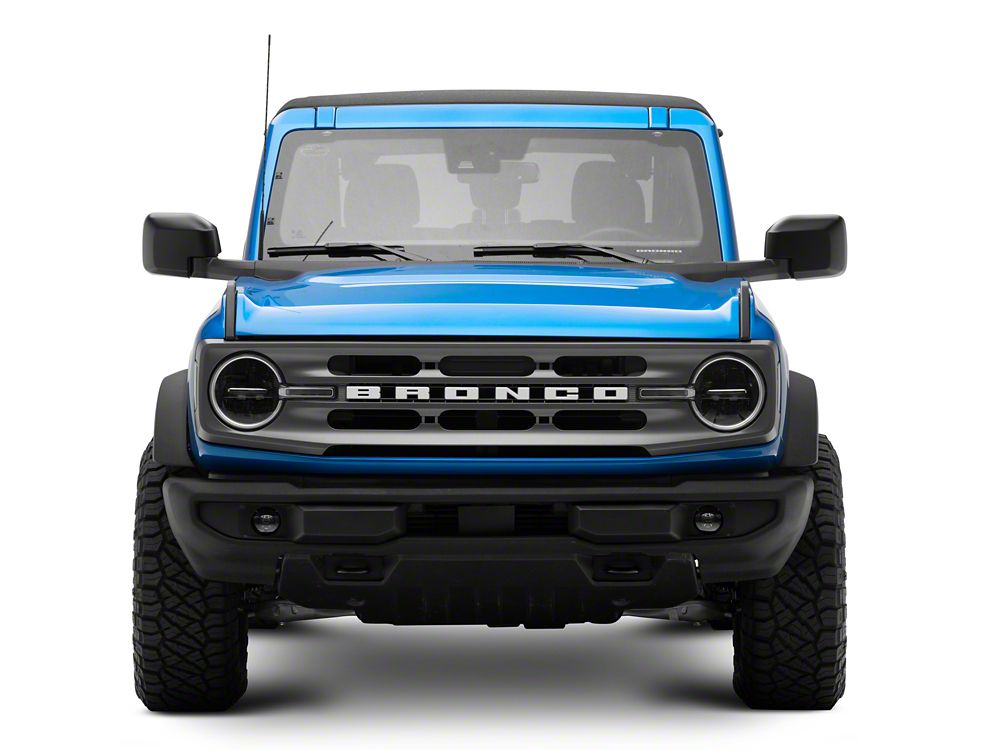 RedRock Side Mirror Cover Trim; Matte Black (21-25 Bronco)