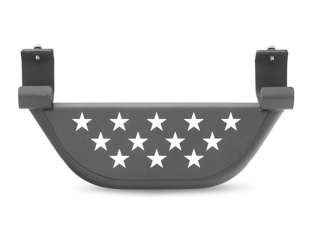 RedRock Stubby Side Step Bars; Black (21-25 Bronco w/ Factory Rock Rails)