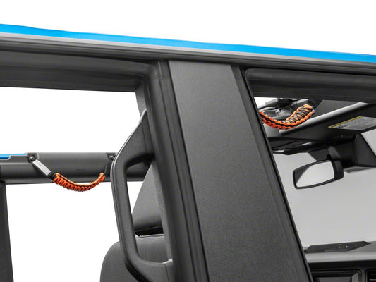 RedRock Paracord Grab Handles with Flag Logo; Front; Orange (21-25 Bronco)