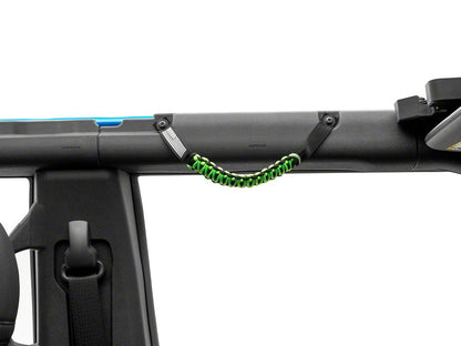 RedRock Paracord Grab Handles with Flag Logo; Front; Green (21-25 Bronco)