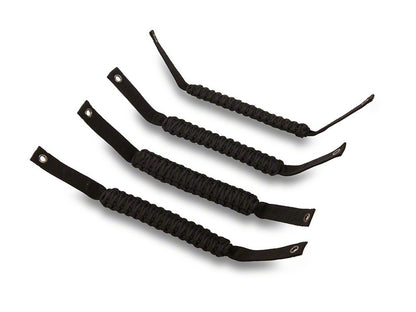 RedRock Paracord Grab Handles; Front and Rear; Black (21-25 Bronco 4-Door)