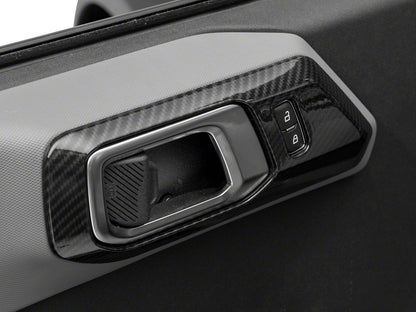 RedRock Interior Door Handle Trim; Carbon (21-25 Bronco 4-Door)