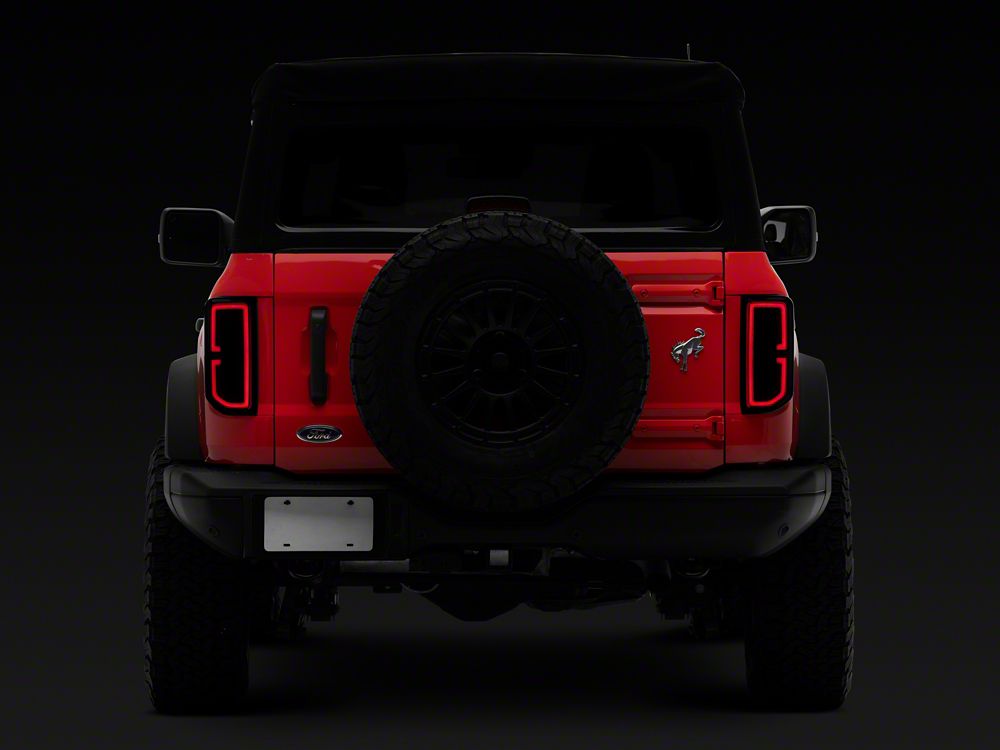 RedRock Tail Light Covers; Smoked (21-25 Bronco w/ Factory LED Tail Lights)