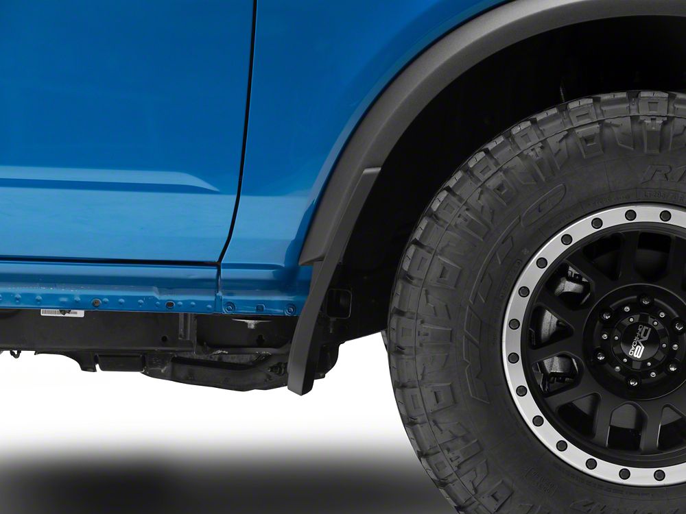 RedRock Custom Molded Mud Guards; Front and Rear (21-25 Bronco w/o Sasquatch Package & Rock Rails)