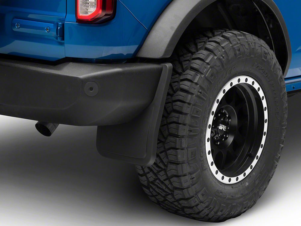RedRock Custom Molded Mud Guards; Front and Rear (21-25 Bronco w/o Sasquatch Package & Rock Rails)
