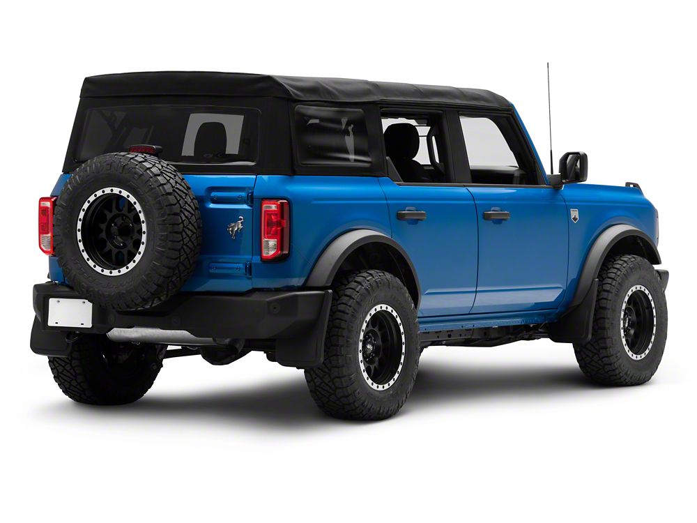 RedRock Custom Molded Mud Guards; Front and Rear (21-25 Bronco w/o Sasquatch Package & Rock Rails)