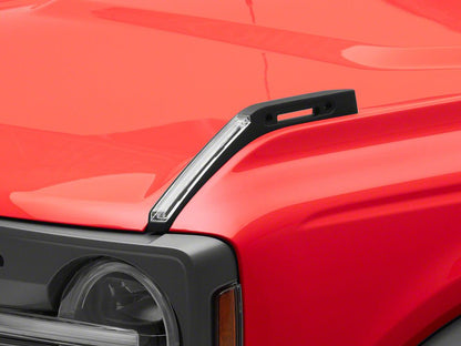 RedRock Hood Mounted Accessory DRL; Amber/White (21-25 Bronco)