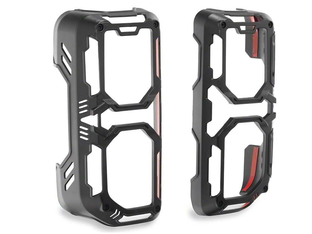 RedRock Tail Light Guards; Matte Black (21-25 Bronco, Excluding Raptor)