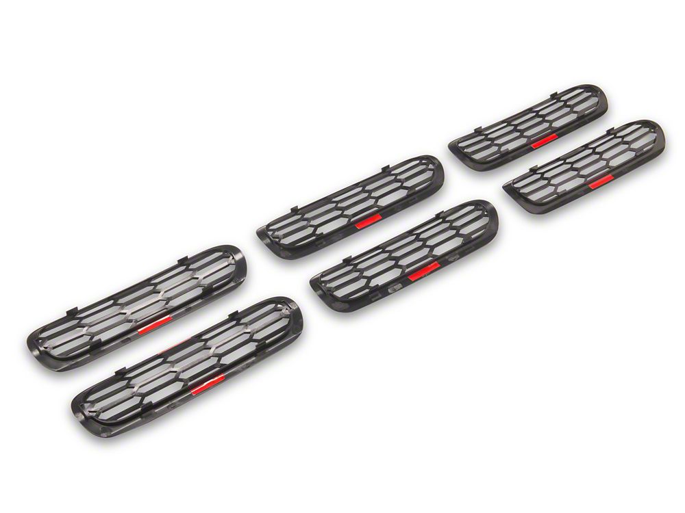 RedRock Grille Inserts; Matte Black (21-25 Bronco Big Bend)