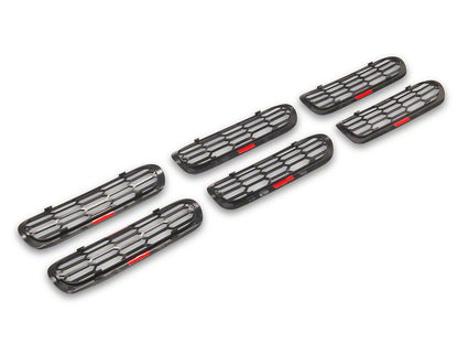 RedRock Grille Inserts; Matte Black (21-25 Bronco Big Bend)
