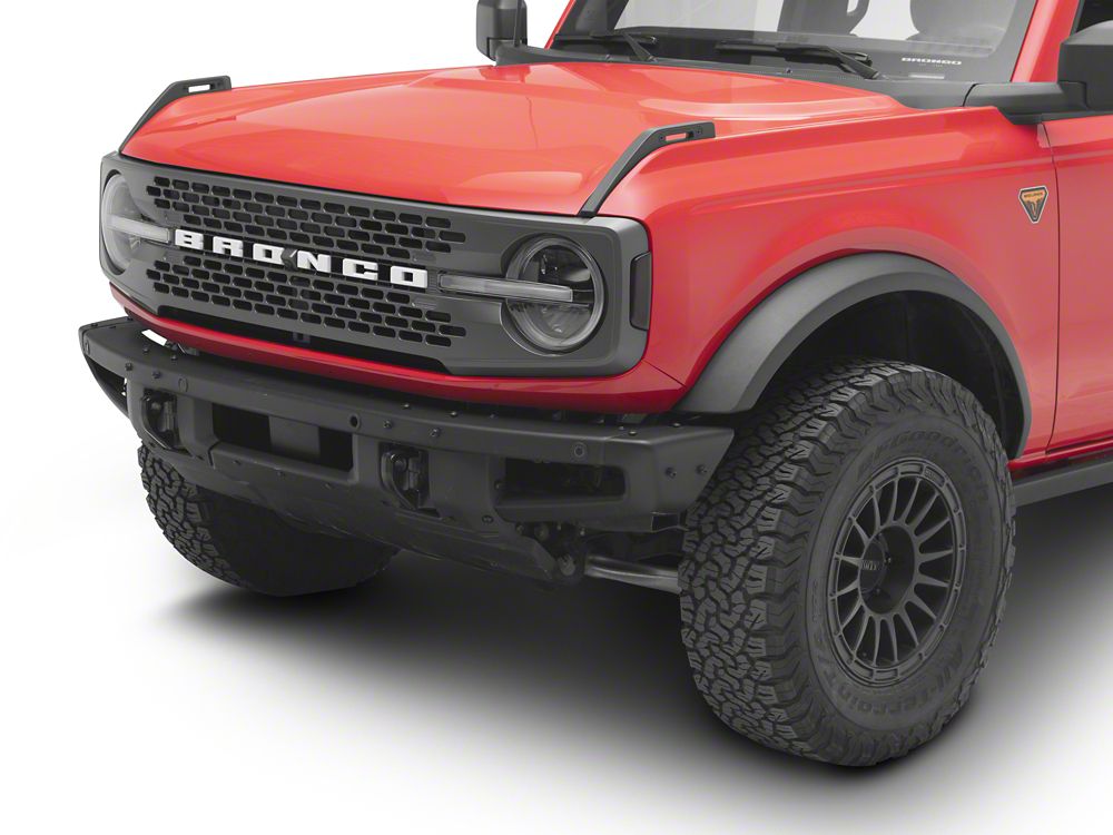 RedRock Grille Side Marker Light Covers; Smoked (21-25 Bronco)