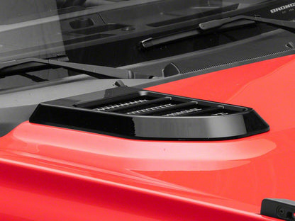 RedRock Hood Vent Covers; Black (21-25 Bronco, Excluding Raptor)