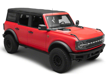 RedRock Hood Vent Covers; Black (21-25 Bronco, Excluding Raptor)