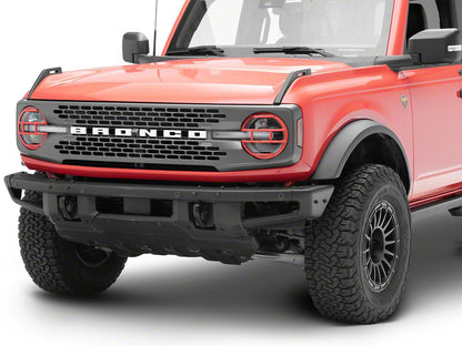 RedRock Off Road Headlight Guards; Red (21-25 Bronco)