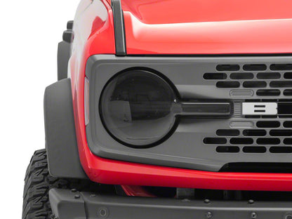 RedRock Headlight Covers; Smoked (21-25 Bronco)