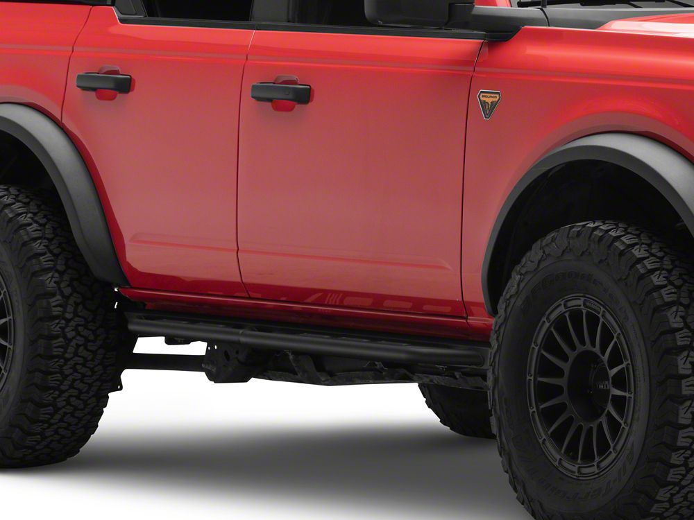 RedRock TC3 HD Rocker Steps; Textured Black (21-25 Bronco 4-Door)