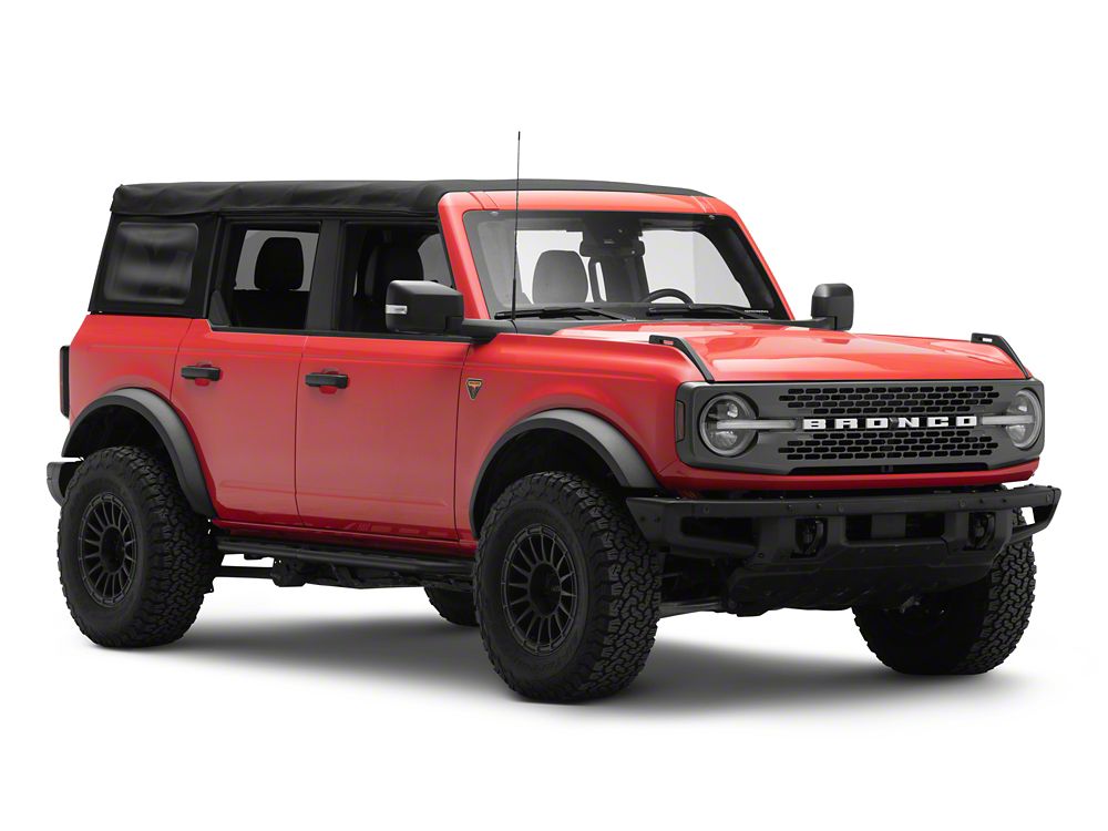 RedRock TC3 HD Rocker Steps; Textured Black (21-25 Bronco 4-Door)