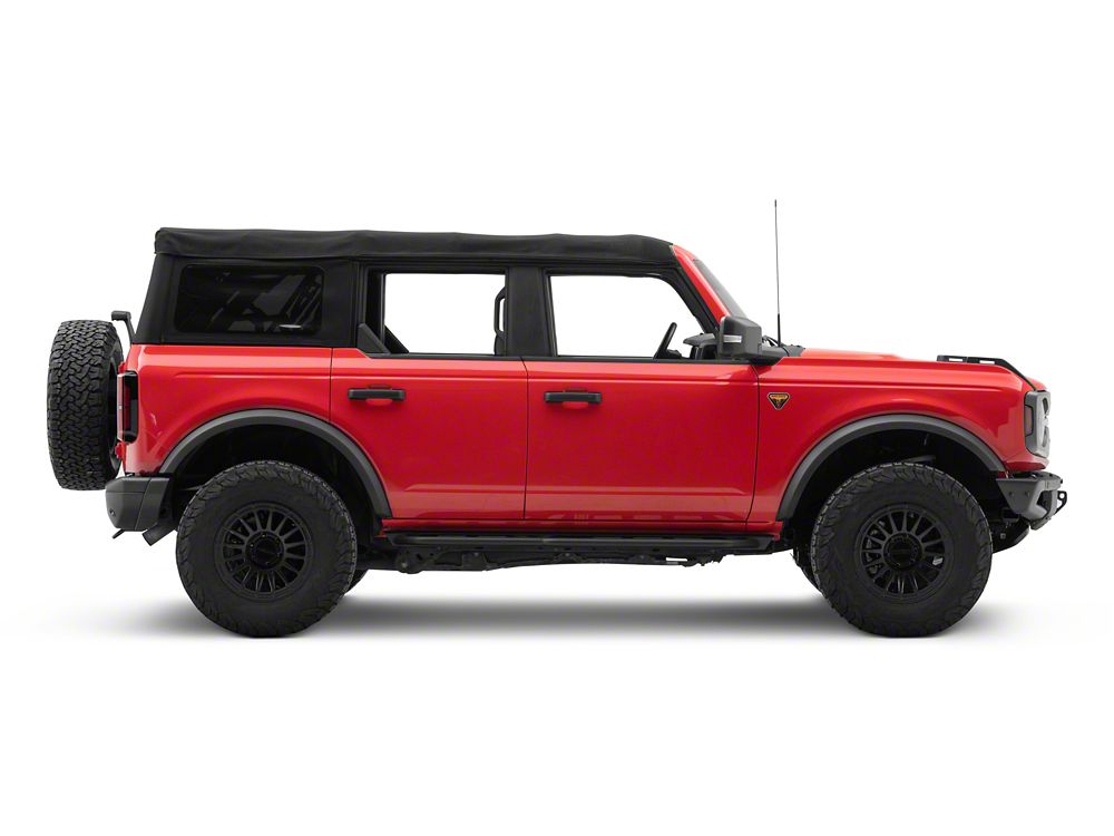 RedRock TC3 HD Rocker Steps; Textured Black (21-25 Bronco 4-Door)
