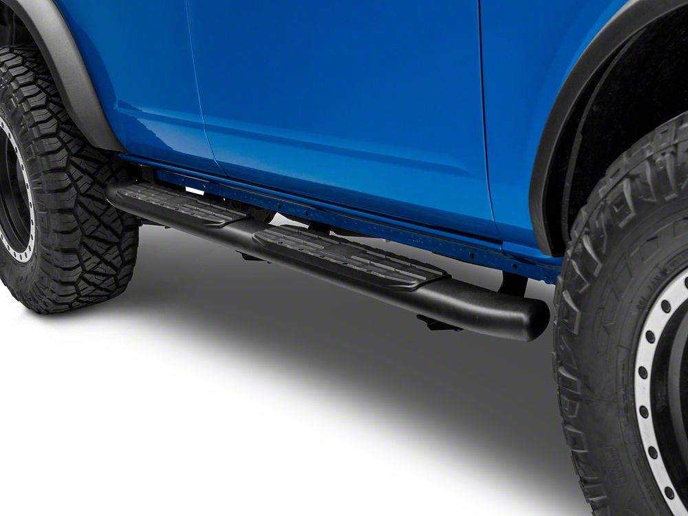 RedRock PNC Side Step Bars; Textured Black (21-25 Bronco 4-Door)