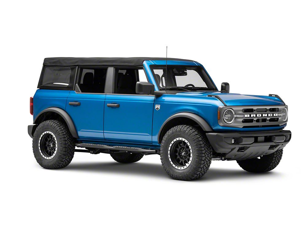 RedRock PNC Side Step Bars; Textured Black (21-25 Bronco 4-Door)