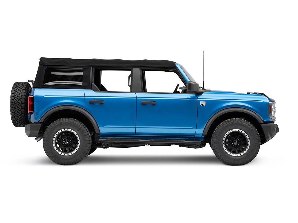 RedRock PNC Side Step Bars; Textured Black (21-25 Bronco 4-Door)