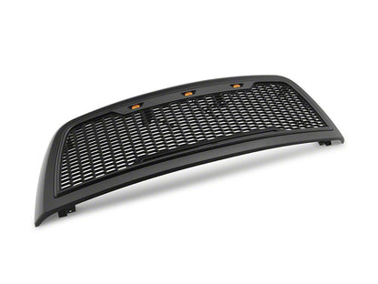 RedRock Impulse Upper Replacement Grille with Amber LED Lights; Matte Black (13-18 RAM 2500)