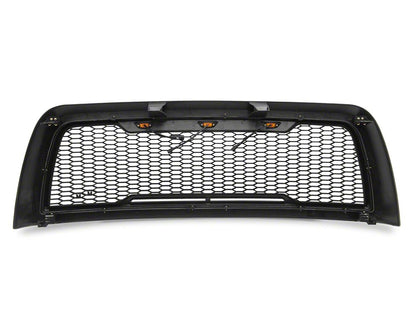 RedRock Impulse Upper Replacement Grille with Amber LED Lights; Matte Black (13-18 RAM 2500)