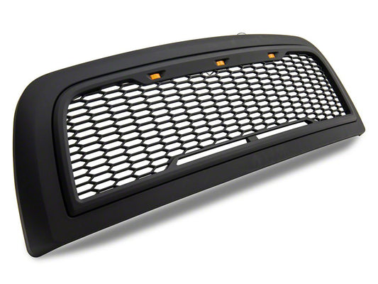 RedRock Baja Upper Replacement Grille with LED; Matte Black (10-18 RAM 2500)