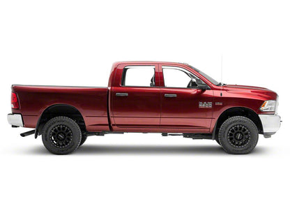 RAM Licensed by RedRock Element Chrome Window Visors; Channel Mount; Front and Rear (10-18 RAM 2500 Crew Cab, Mega Cab)