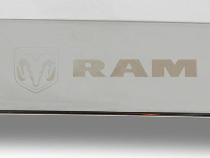 RAM Licensed by RedRock Element Chrome Window Visors; Channel Mount; Front and Rear (10-18 RAM 2500 Crew Cab, Mega Cab)