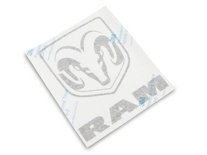 RAM Licensed by RedRock Large RAM Head with Logo; Matte Black (03-18 RAM 2500)