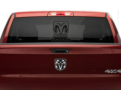 RAM Licensed by RedRock Large RAM Head with Logo; Matte Black (03-18 RAM 2500)