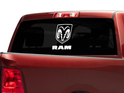 RAM Licensed by RedRock Large RAM Head with Logo; White (03-18 RAM 2500)