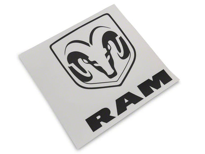 RAM Licensed by RedRock Large RAM Head with Logo; White (03-18 RAM 2500)
