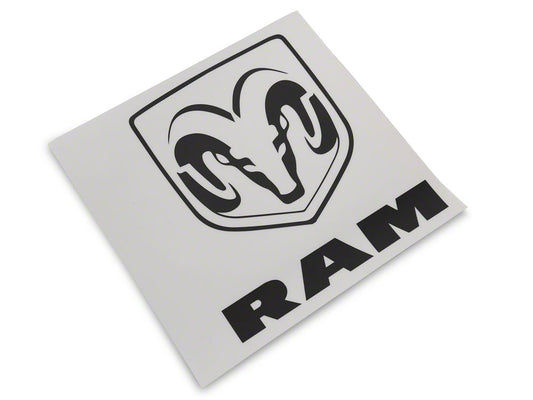 RAM Licensed by RedRock Large RAM Head with Logo; White (03-18 RAM 2500)