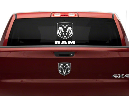 RAM Licensed by RedRock Large RAM Head with Logo; White (03-18 RAM 2500)