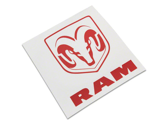RAM Licensed by RedRock Large RAM Head with Logo; Red (03-18 RAM 2500)