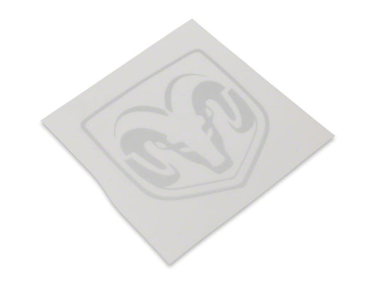 RAM Licensed by RedRock Large RAM Head Logo; Frosted (03-18 RAM 2500)