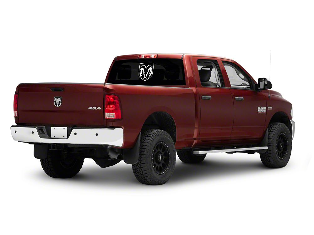 RAM Licensed by RedRock Large RAM Head Logo; White (03-18 RAM 2500)