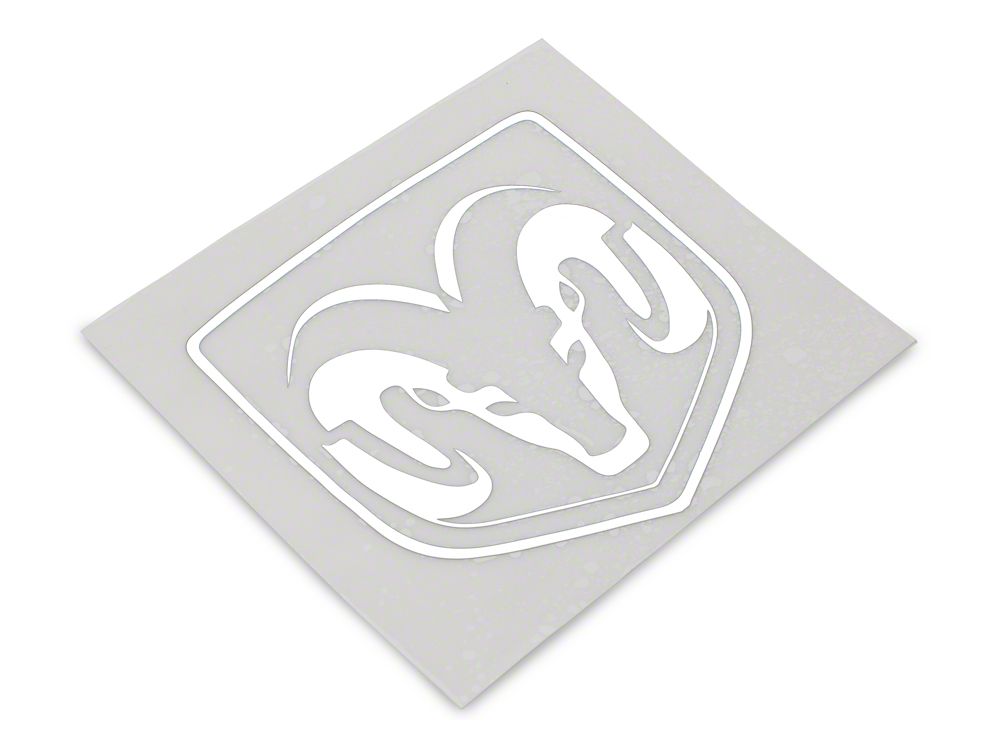 RAM Licensed by RedRock Large RAM Head Logo; White (03-18 RAM 2500)
