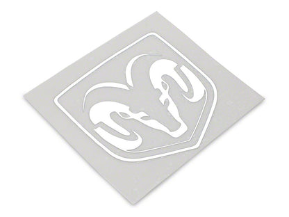 RAM Licensed by RedRock Large RAM Head Logo; White (03-18 RAM 2500)