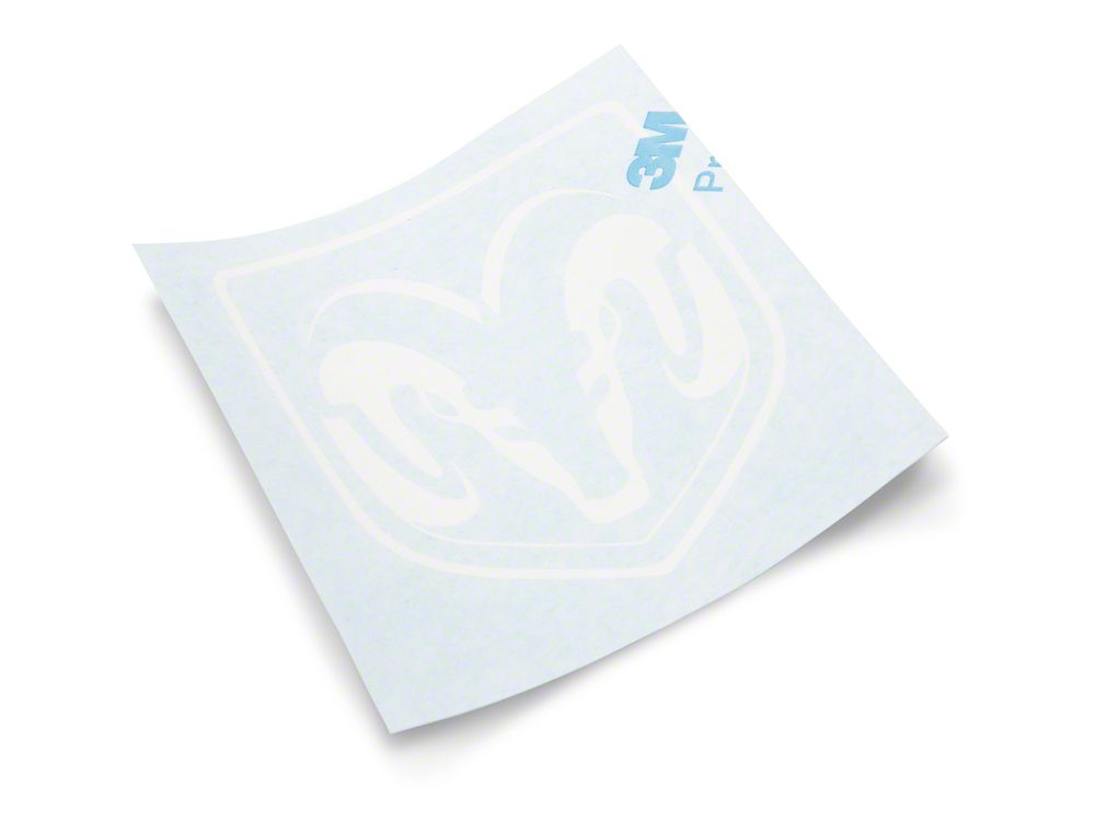 RAM Licensed by RedRock Large RAM Head Logo; White (03-18 RAM 2500)