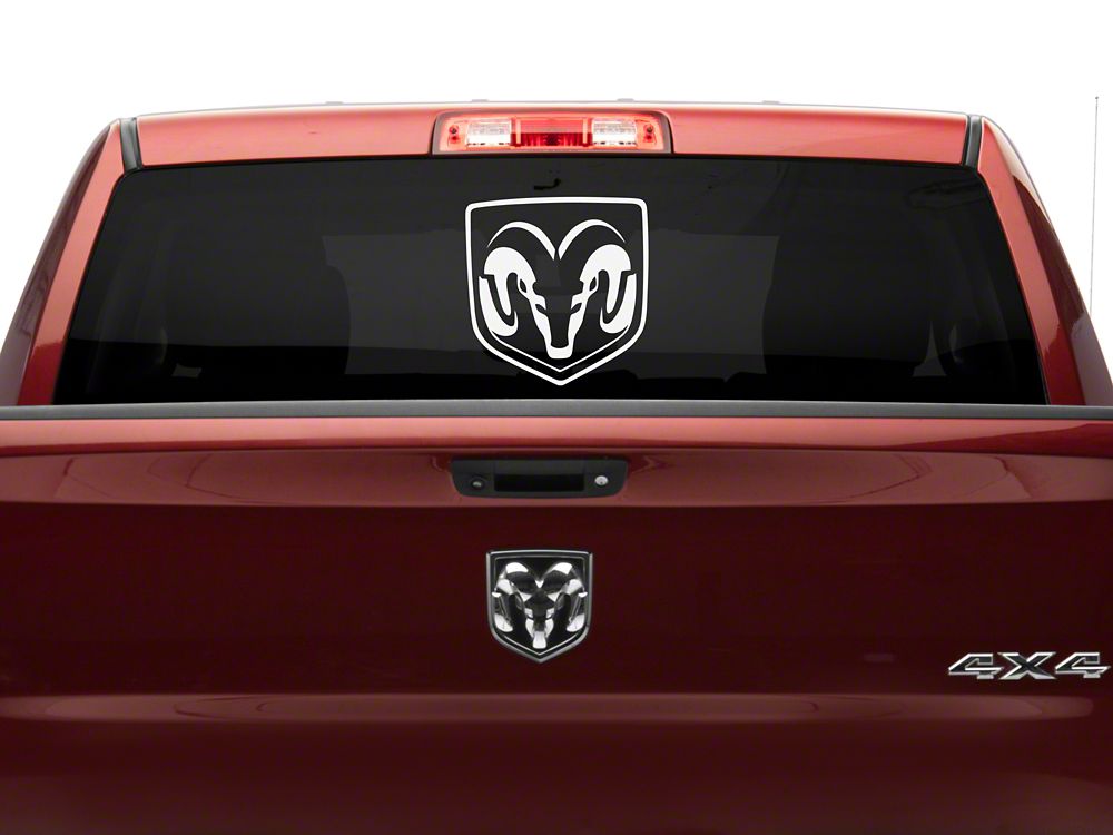 RAM Licensed by RedRock Large RAM Head Logo; White (03-18 RAM 2500)